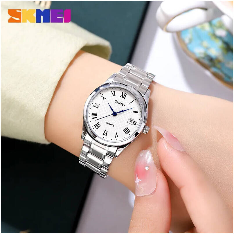 SKMEI - 2178 - Women Stainless Steel High Quality Luxury Watch - Silver image 2
