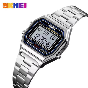 Skmei 1415 - Women Digital Stainless Steel Water Resistant - silver image 0