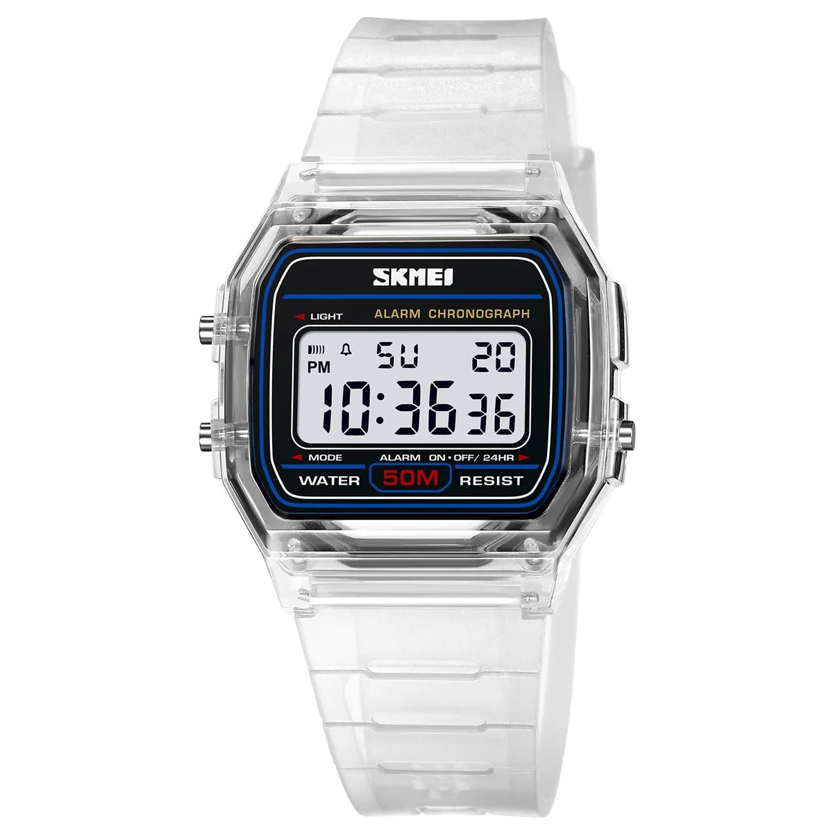 Skmei - 2056 - Women Neon Clear Digital Watch - White image 0
