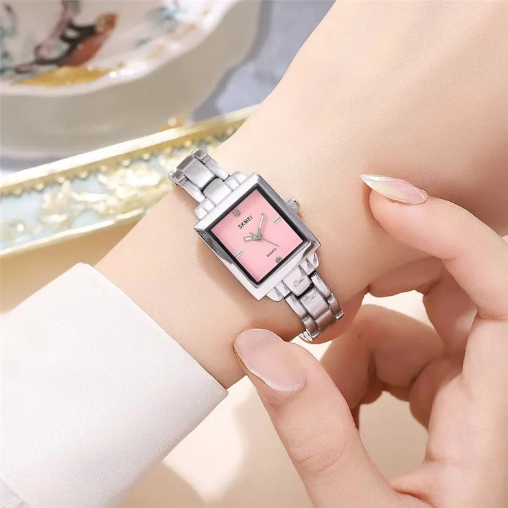 SKMEI - 2315 - Women Vintage Quartz Watch - silver/pink image 2