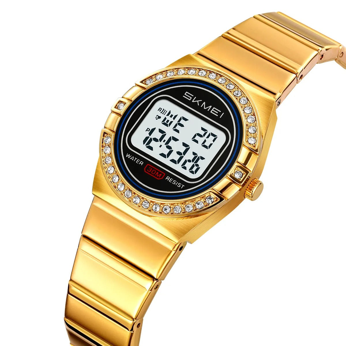 SKMEI - 2446 - Women Digital Stainless Steel Watch - gold image 1