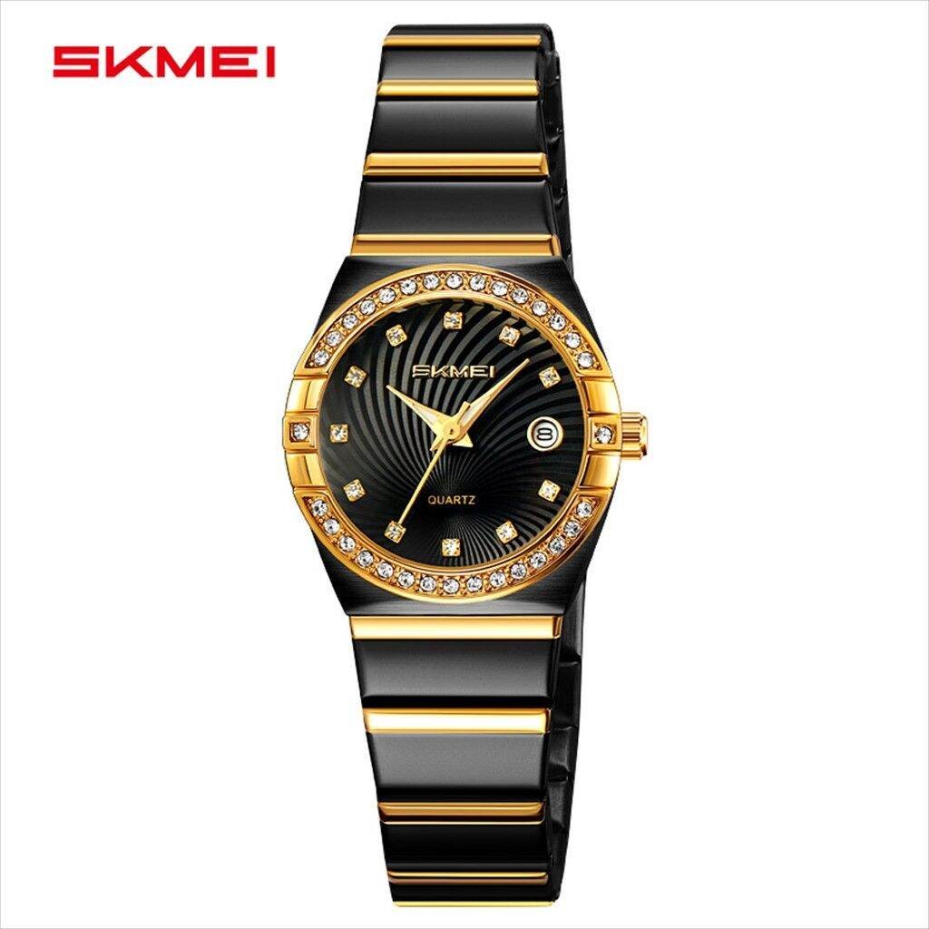 Skmei - 2342 - Women Stainless Steel Quartz - black/gold image 0