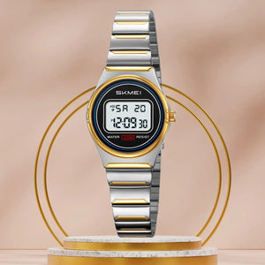 Skmei – 2338 – Women Digital Display Watch – Silver / Gold image 4