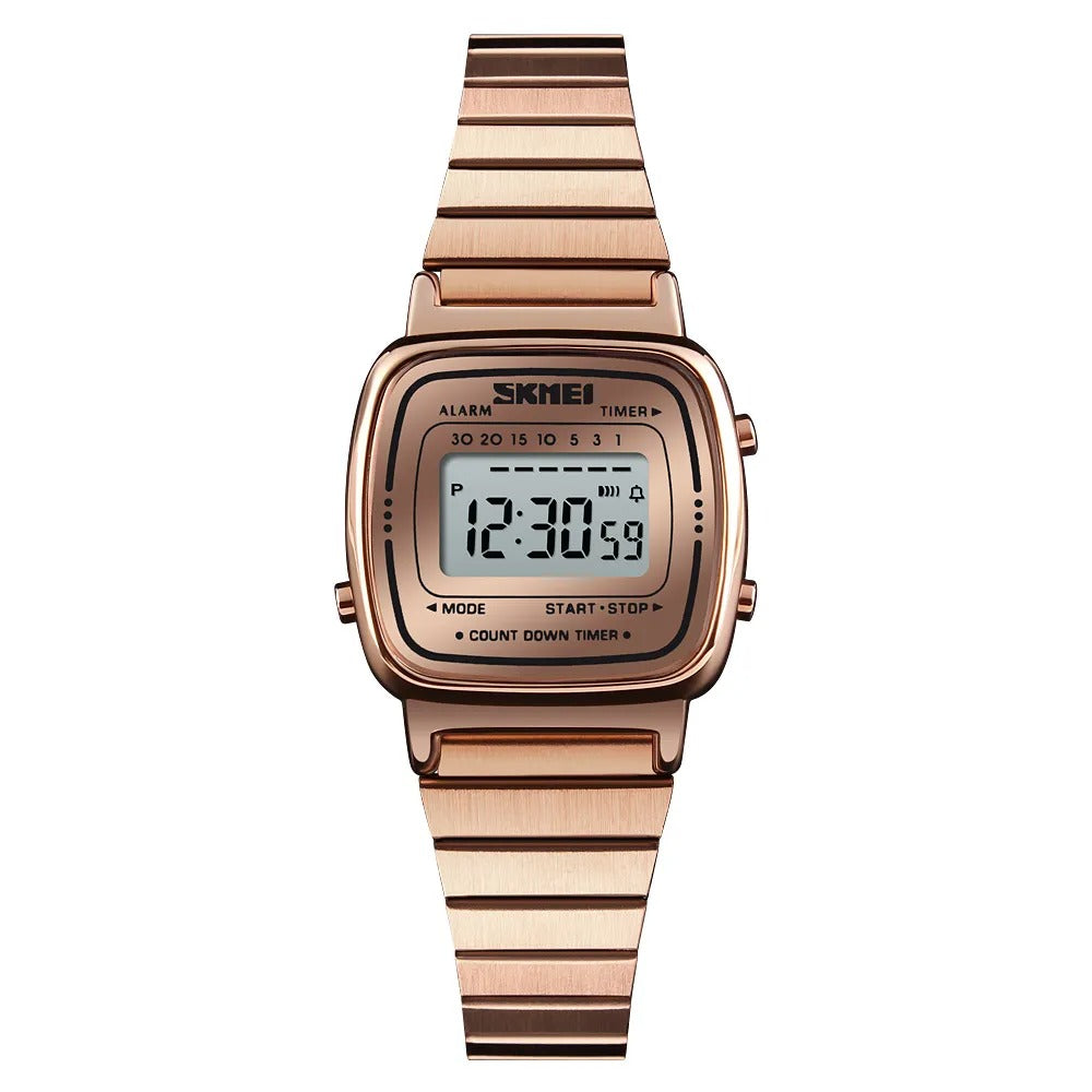 Skmei - 1901 - Women Minimal Square Watch - RoseGold-Steel image 0