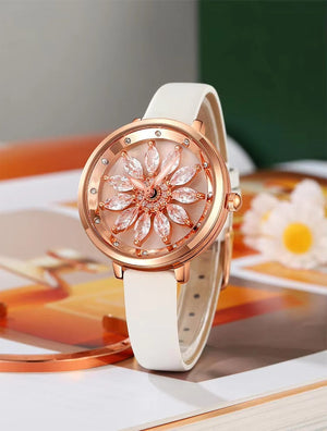 Skmei - 2268 - Women Rotating Flower - White image 1