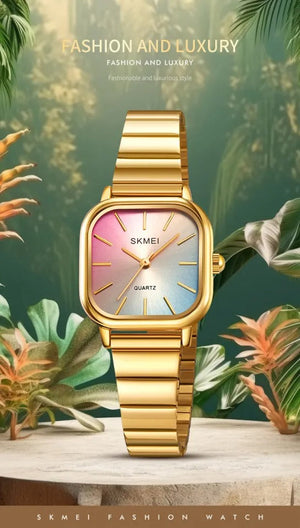SKMEI - 2190 - Women Waterproof Luxury Stainless Steel - gold image 5