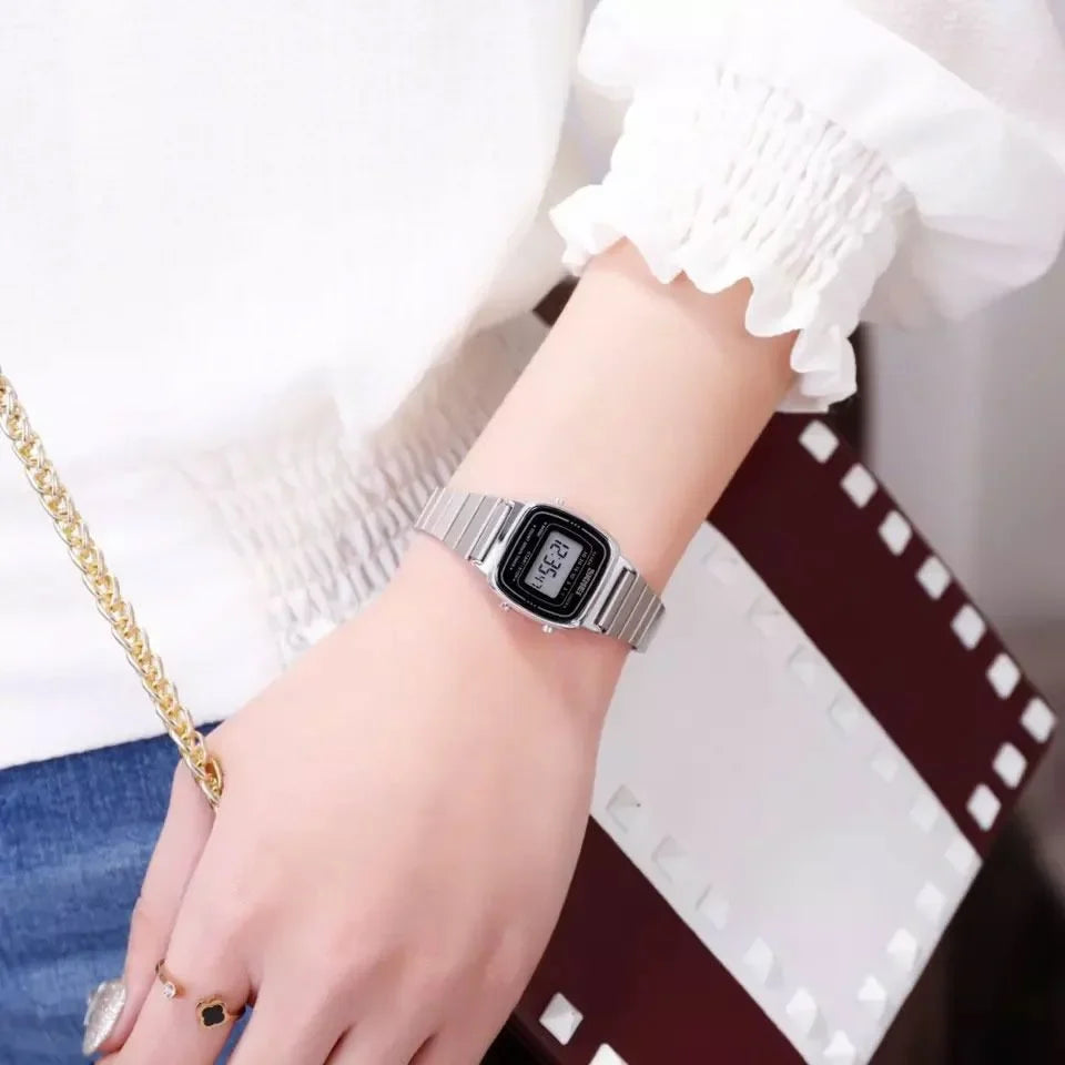 Skmei - 1901 - Women Minimal Square Watch - Silver-Steel image 3