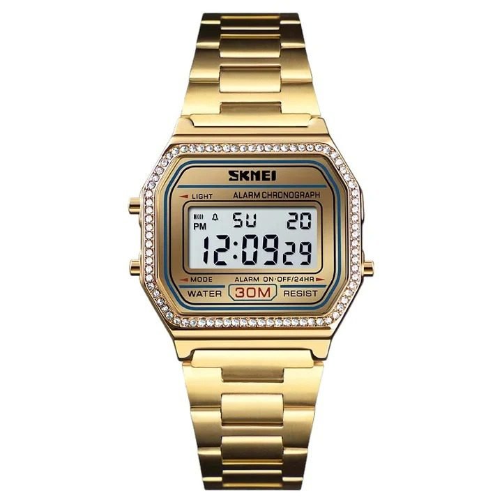 Skmei - 1474 - Digital Women Watch - Golden image 0
