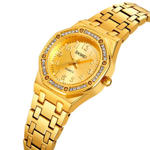 SKMEI - 2508 - Women Stainless Steel Luxury Watch - gold image 0