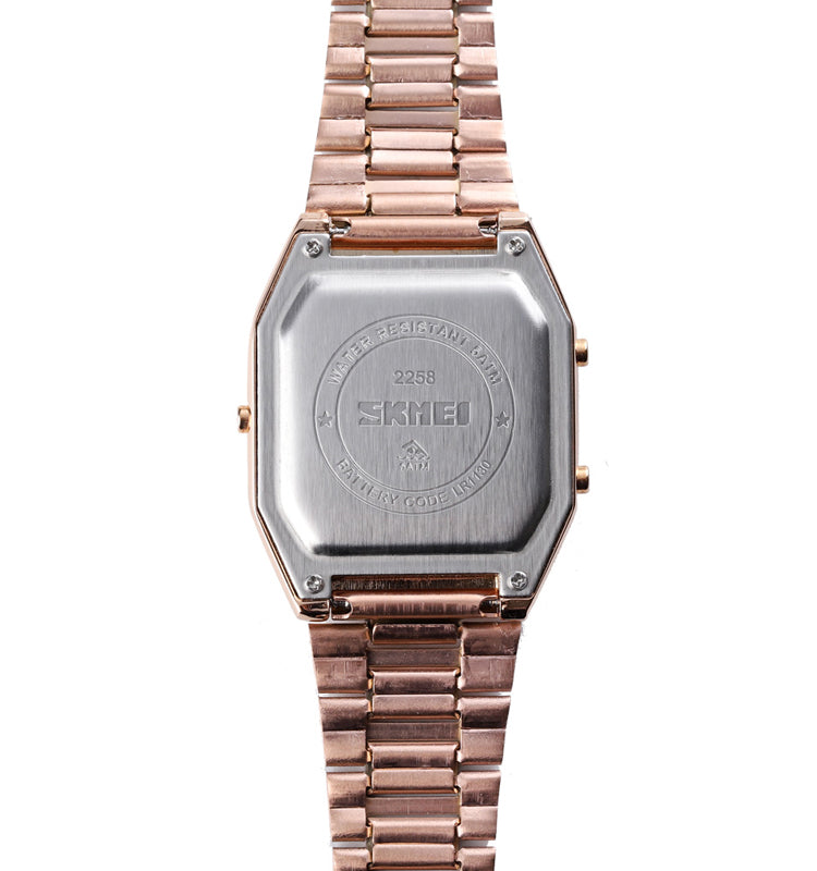 Skmei - 2258 - Dual Time Watch - RoseGold image 6