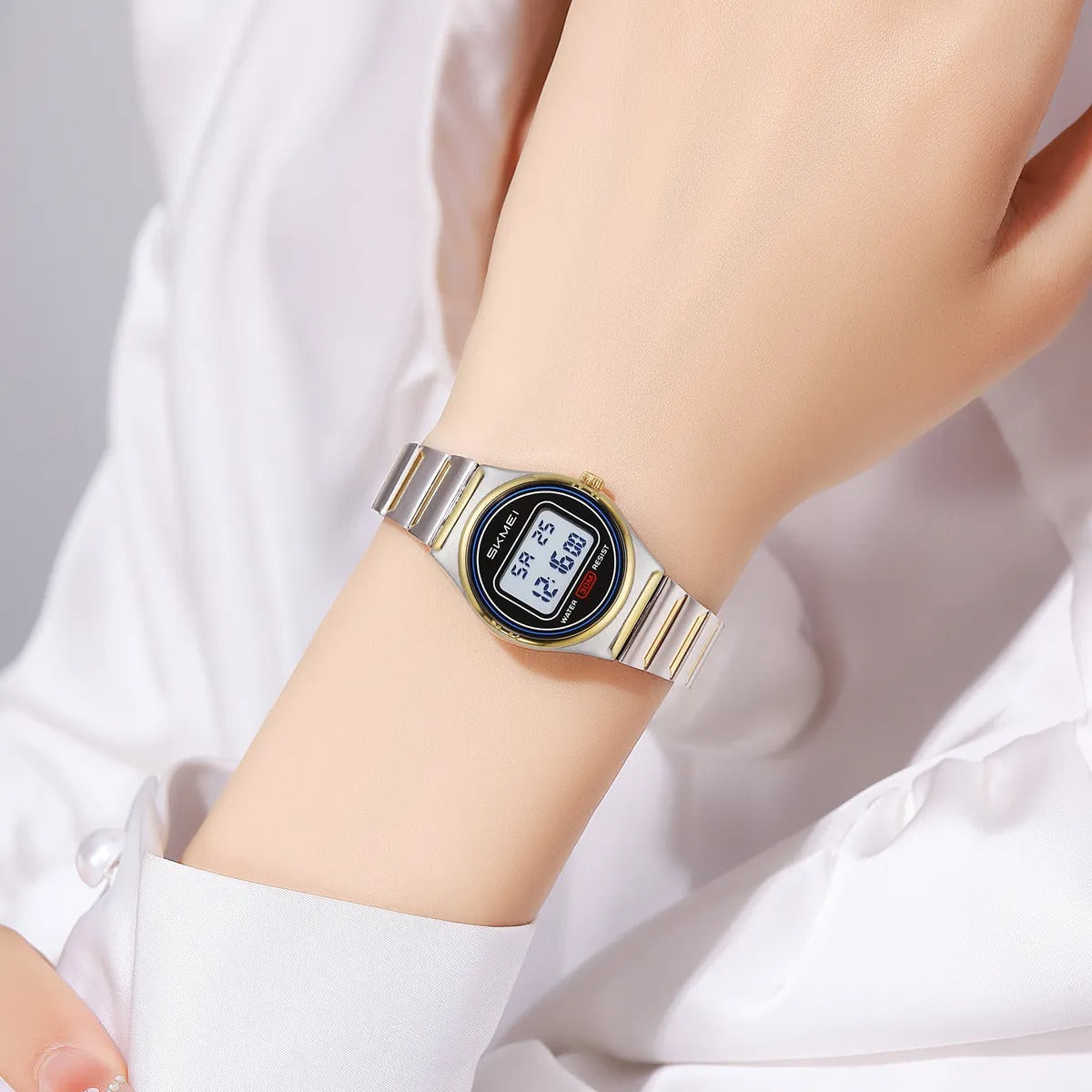 Skmei – 2338 – Women Digital Display Watch – Silver image 2