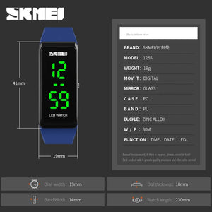 Skmei - 1265 - Women Neo LED Watch - Light Blue image 2