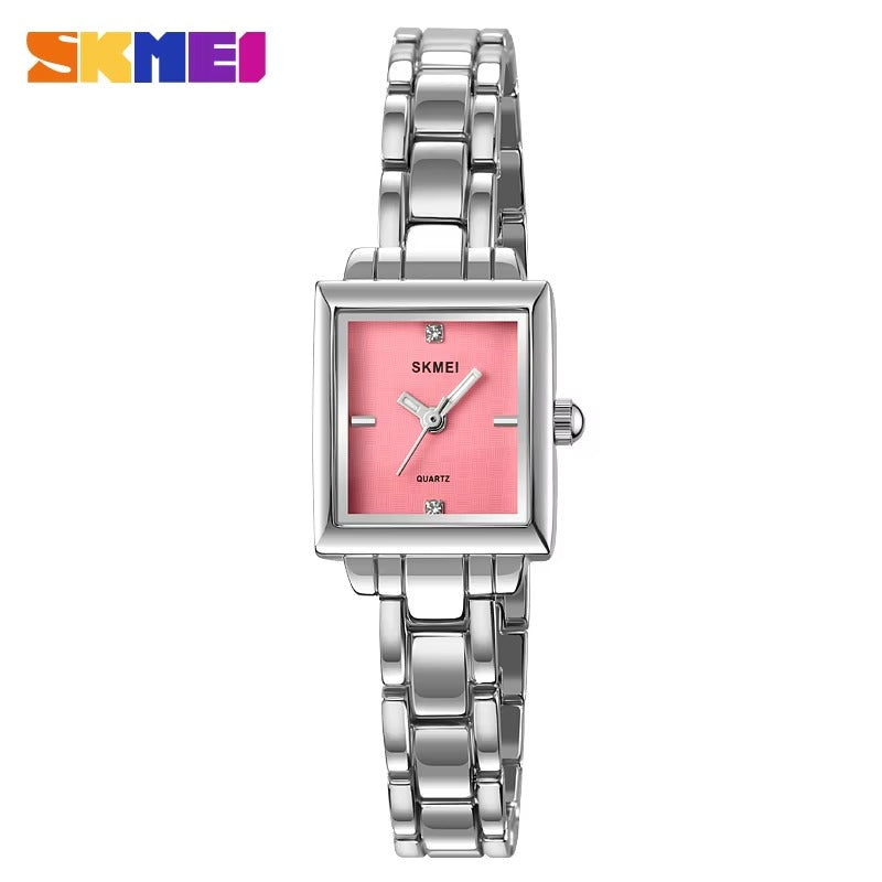 SKMEI - 2315 - Women Vintage Quartz Watch - silver/pink image 1