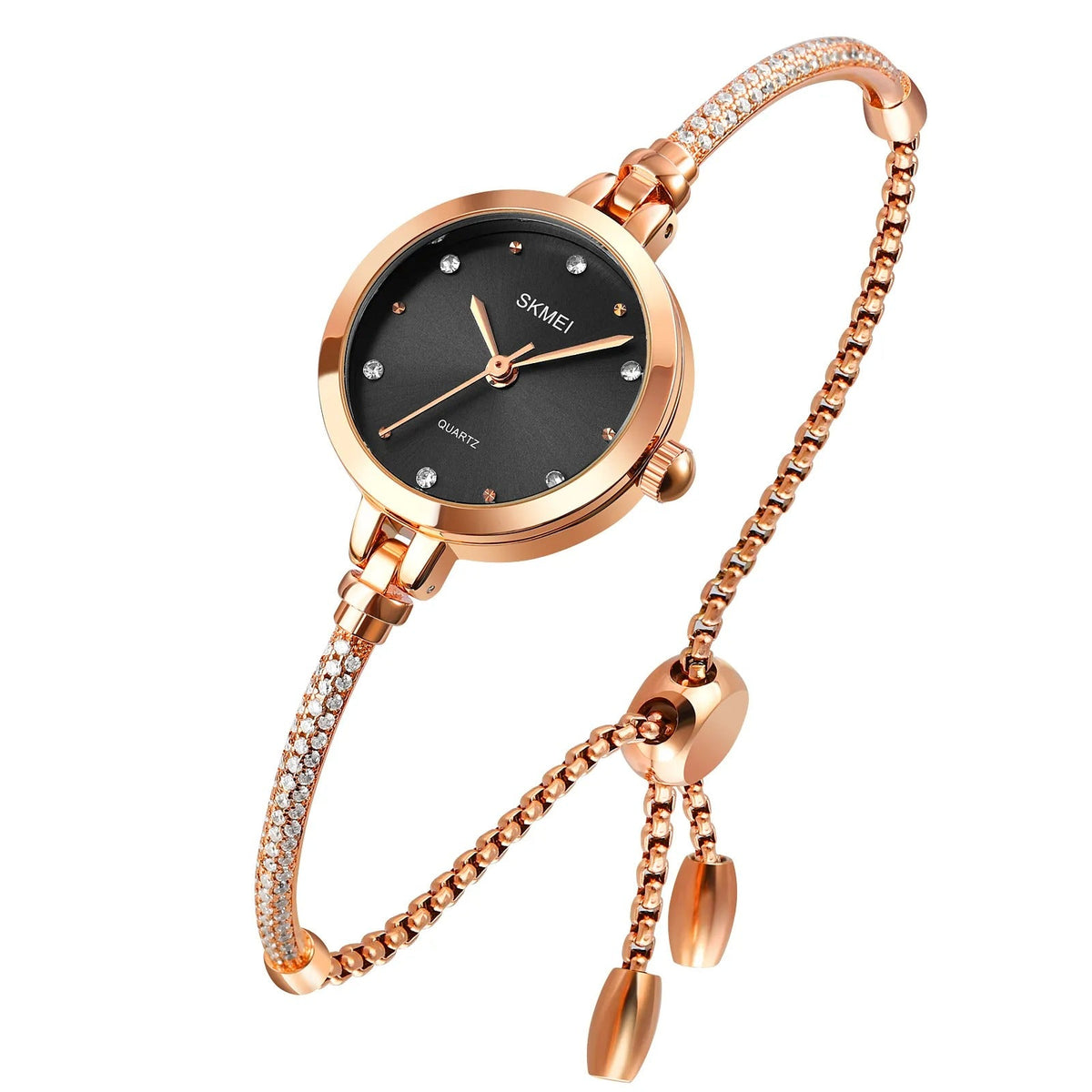 SKMEI - 1805 - Women Stainless Steel Quartz Waterproof Bracelet - black image 0