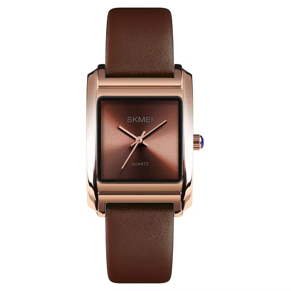 SKMEI - 1432 - Women Luxury Leather Quartz Watch - BROWN image 0