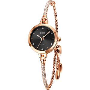 SKMEI - 1805 - Women Stainless Steel Quartz Waterproof Bracelet - black image 1