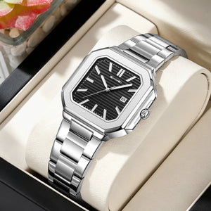 SKMEI 9398 Women Elegant Steel Quartz Watch - silver/black(lady)