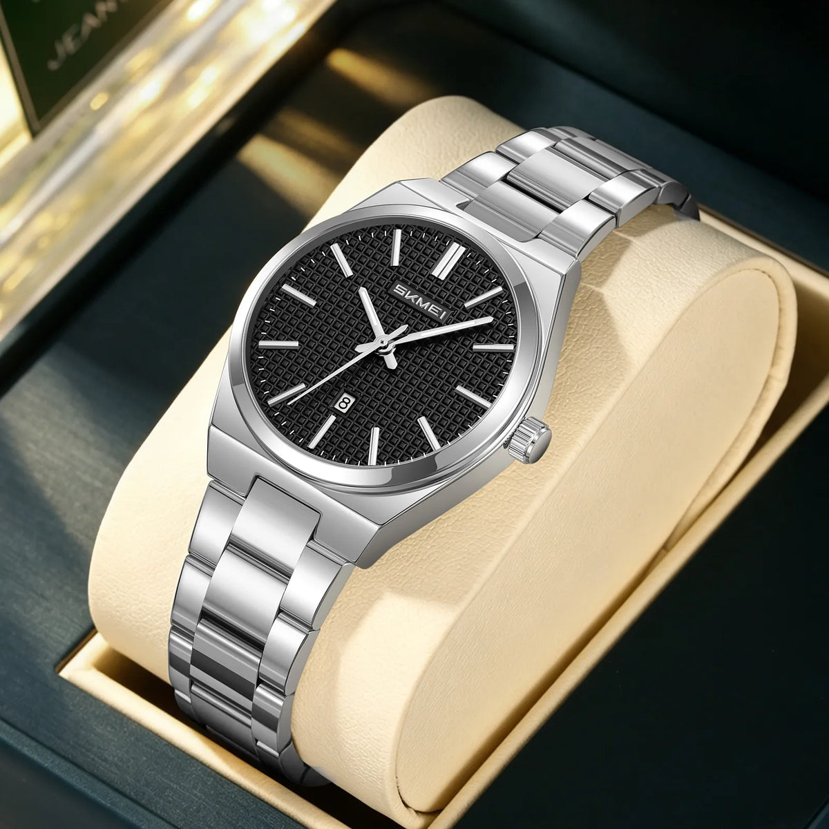 SKMEI 9406 Women Elegant Steel Quartz Watch - silver/black