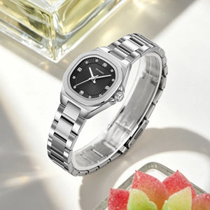SKMEI 9408 Women Elegant Quartz Watch - silver/black