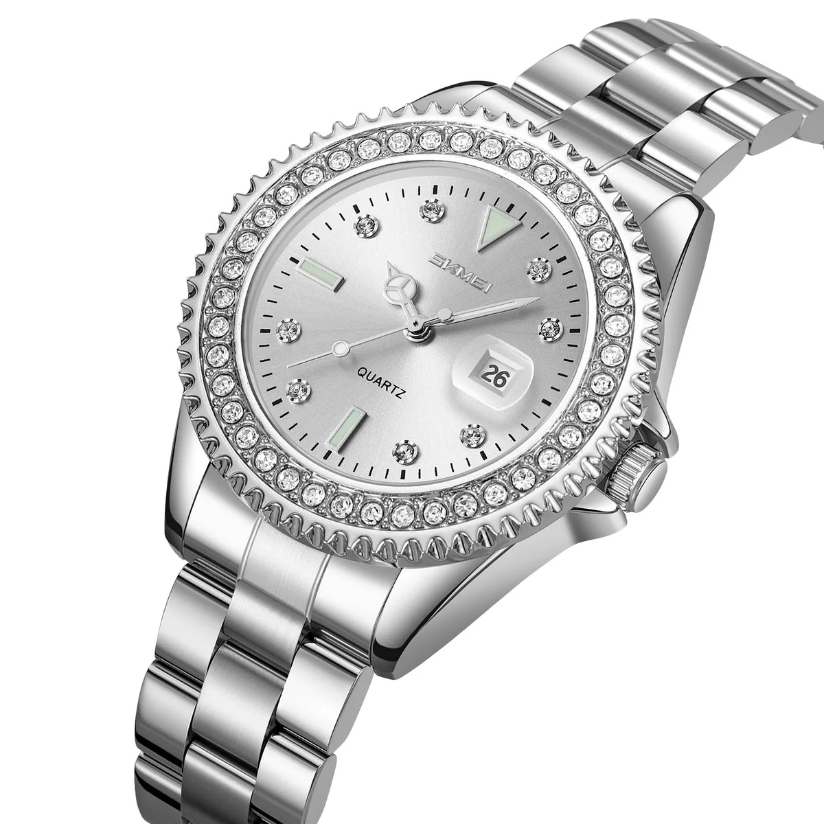 SKMEI 9416 Women Quartz Watch - Silver/Silver
