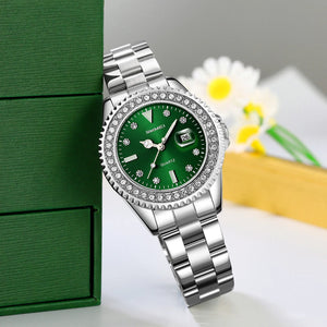 SKMEI 9416 Women Quartz Watch - Silver/Green
