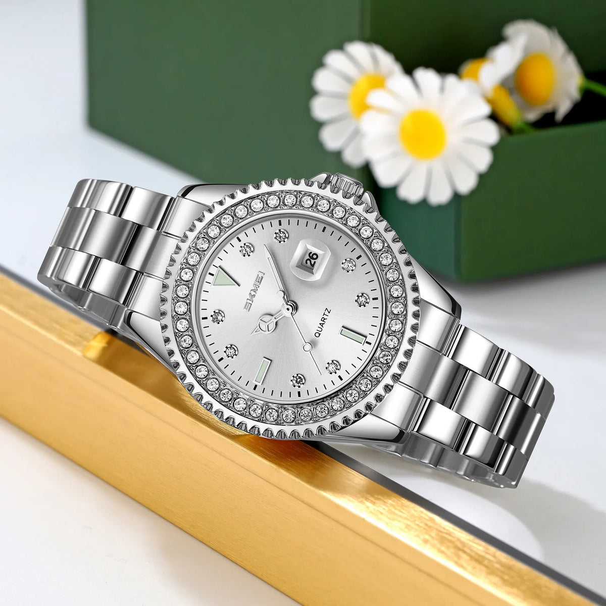 SKMEI 9416 Women Quartz Watch - Silver/Silver
