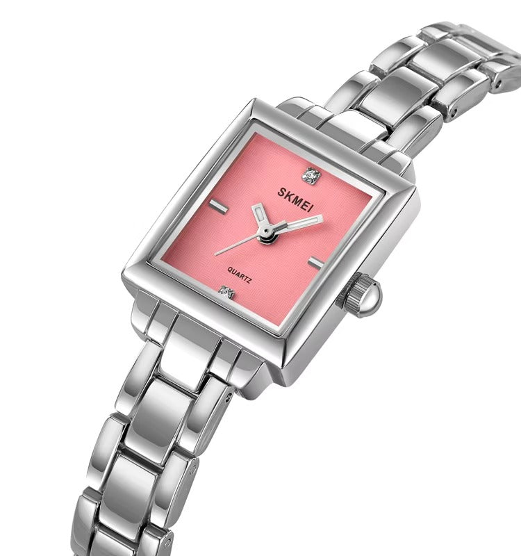 SKMEI - 2315 - Women Vintage Quartz Watch - silver/pink image 0