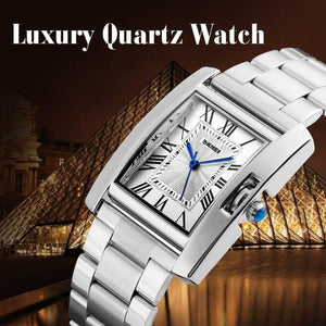 SKMEI - 1284 - Women Rectangle Dial Roman Numeric Index Watch - silver image 2