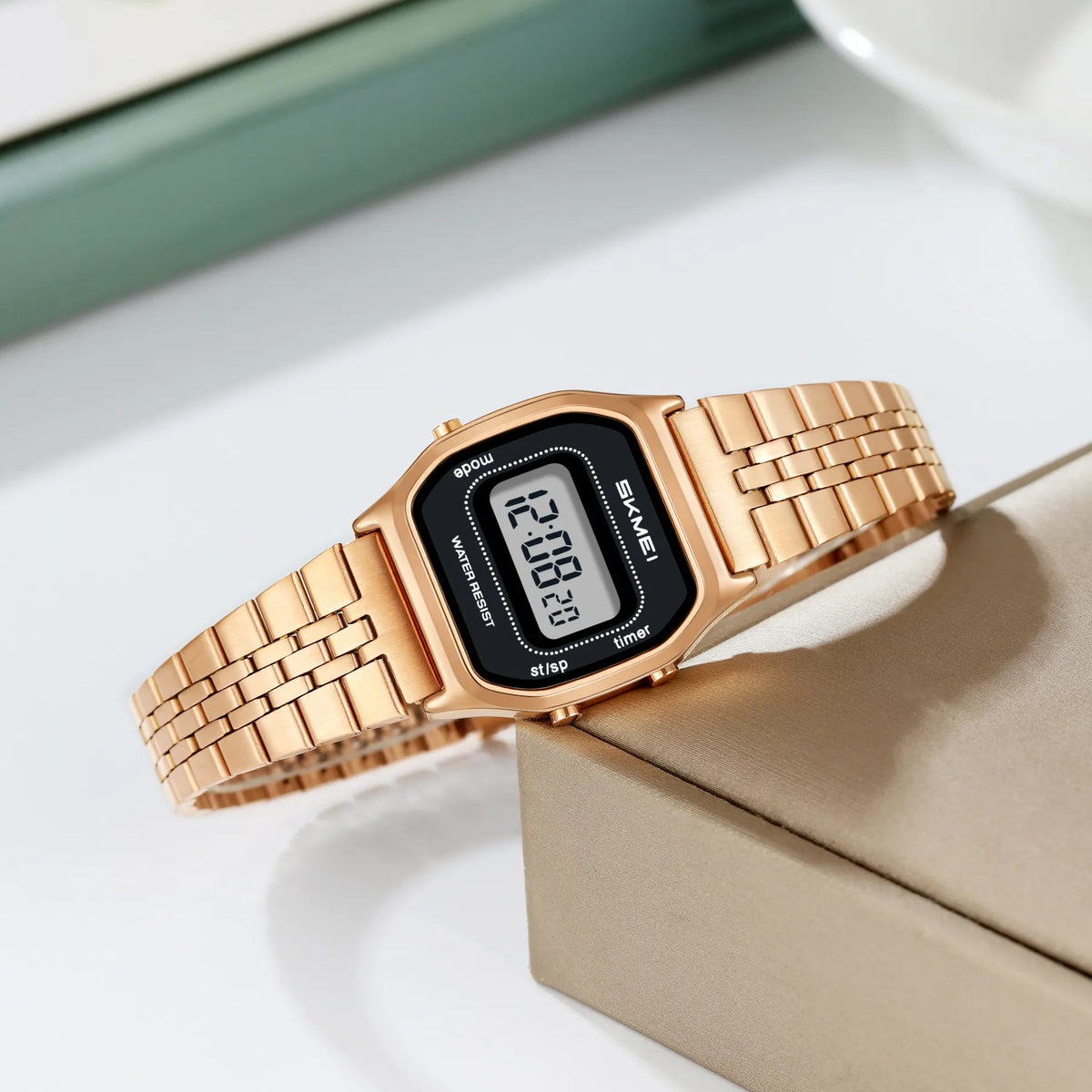 SKMEI 2651 Women Elegant Digital Watch - rosegold