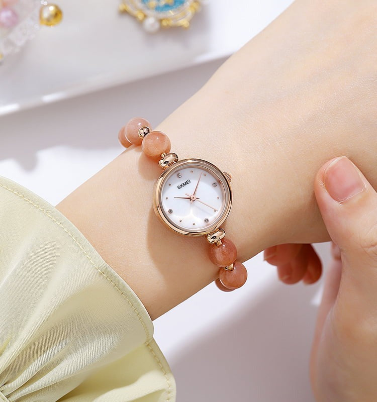 SKMEI - 1983 - Women Bracelet Design Stainless Steel Watch - coffee image 1