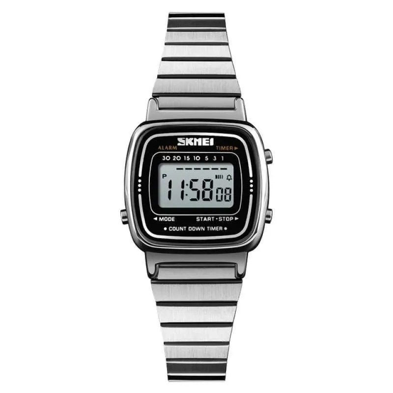 Skmei - 1901 - Women Minimal Square Watch - Silver-Steel image 0