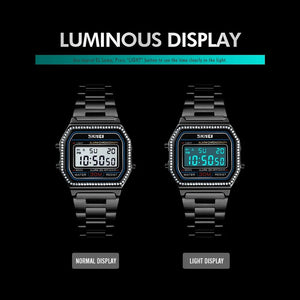 Skmei - 1474 - Digital Women Watch - Black image 3