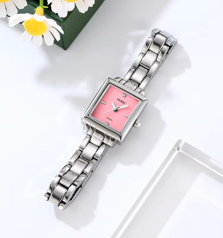 SKMEI - 2315 - Women Vintage Quartz Watch - silver/pink image 3
