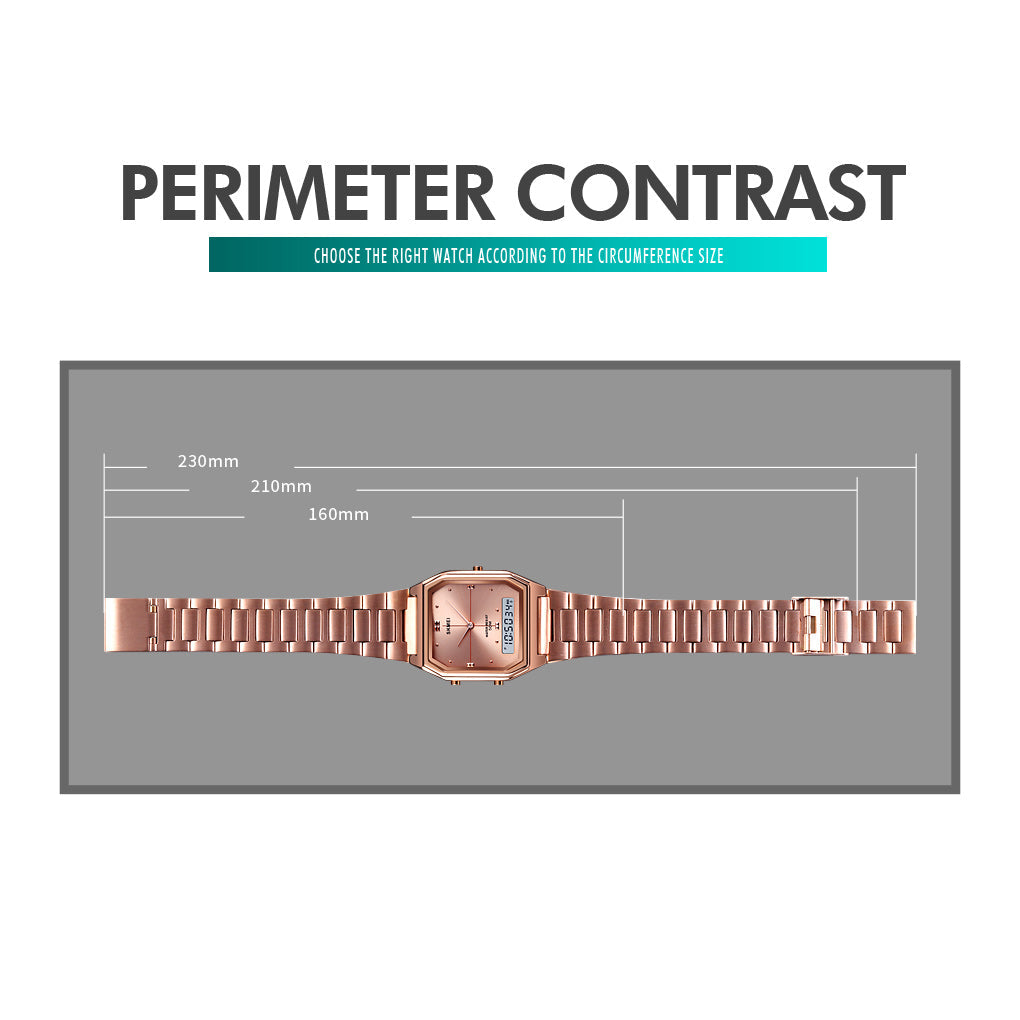 Skmei - 2258 - Dual Time Watch - RoseGold image 9