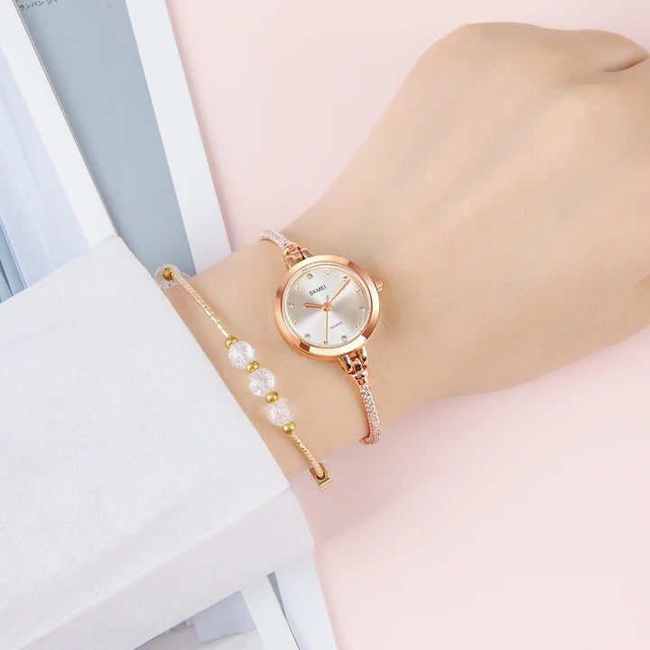 SKMEI - 1805 - Women Stainless Steel Quartz Waterproof Bracelet - silver image 2