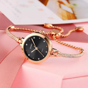 SKMEI - 1805 - Women Stainless Steel Quartz Waterproof Bracelet - black image 2