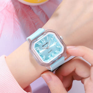 Skmei 2484 Women Quartz movement Wristwatches For Students - lightblue image 2