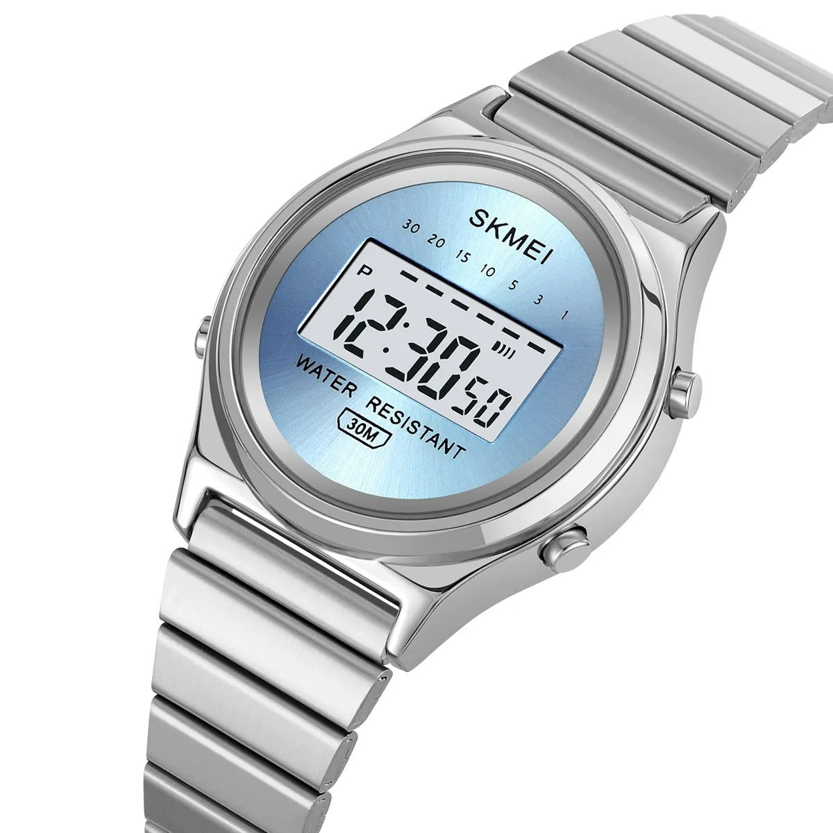 SKMEI - 2521 - Women Digital Stainless Steel Watch - silver/blue image 0