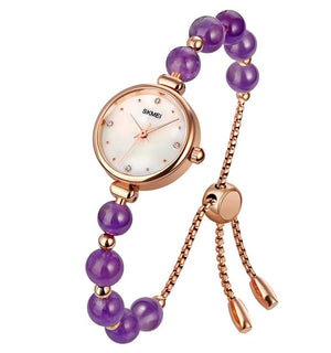 SKMEI - 1983 - Women Bracelet Design Stainless Steel Watch - Purple image 0