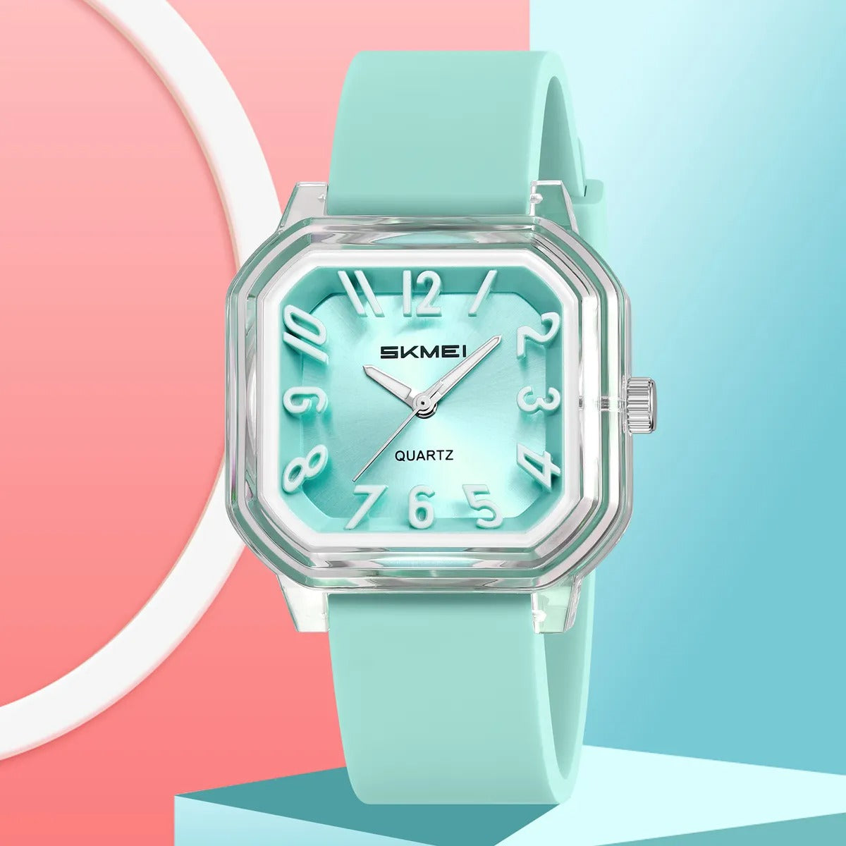 Skmei 2484 Women Quartz movement Wristwatches For Students - lightblue image 3