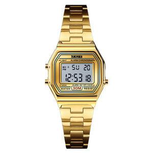 Skmei 1415 - Women Digital Stainless Steel Water Resistant - Gold image 0