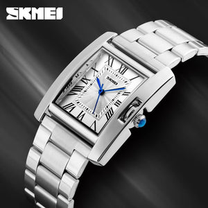 SKMEI - 1284 - Women Rectangle Dial Roman Numeric Index Watch - silver image 0