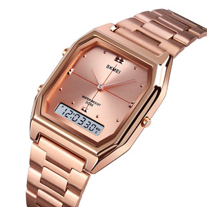 Skmei - 2258 - Dual Time Watch - RoseGold image 0