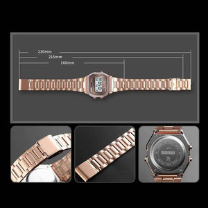 SKMEI 1474 Women Digital Stainless Steel Elegant Watch - RoseGold